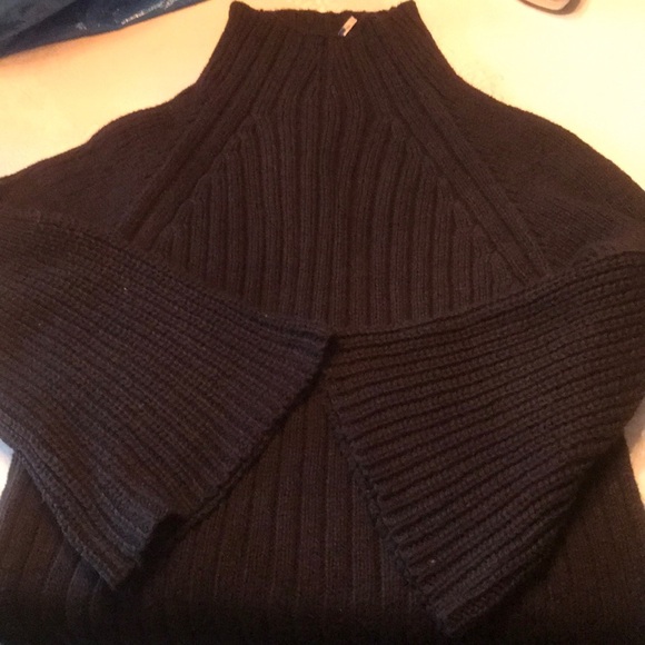Free People Begin Again Mock Neck Sweater Black S - Picture 8 of 8